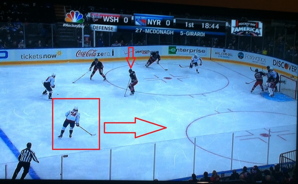 Weak side D is Gaborik's man.